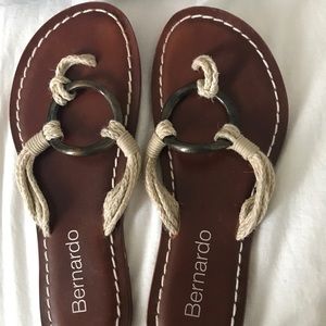Bernardo sandals with rope straps